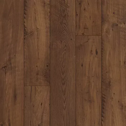 Wooden plank floor with varied brown tones and visible grain pattern