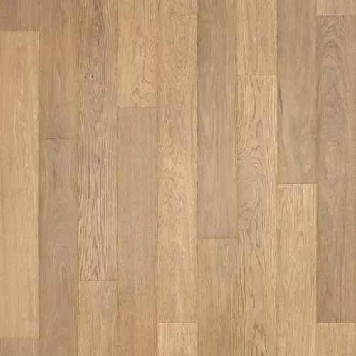 Light oak wood plank floor with varied grain and natural tan tones