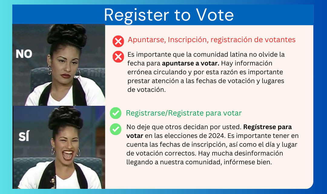 A sign that says register to vote with a picture of a woman
