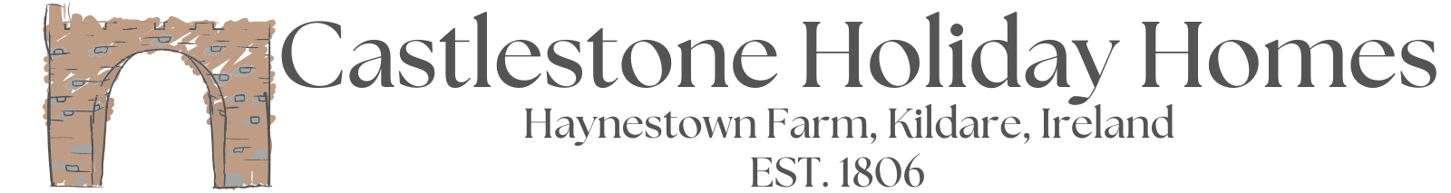 A logo for castlestone holiday homes is shown on a white background