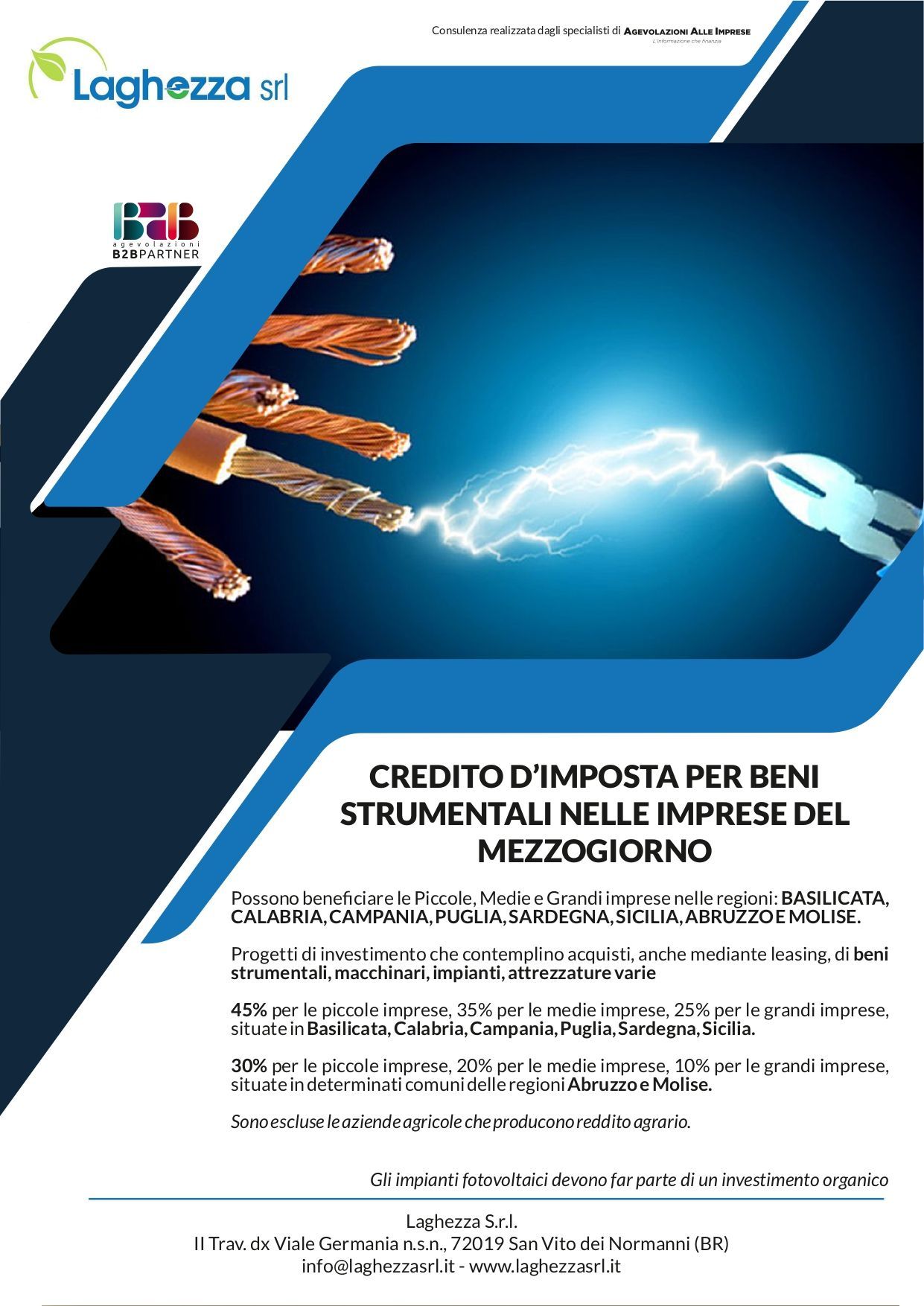 Manifesto sul credito d'imposta per le aziende del Sud Italia.