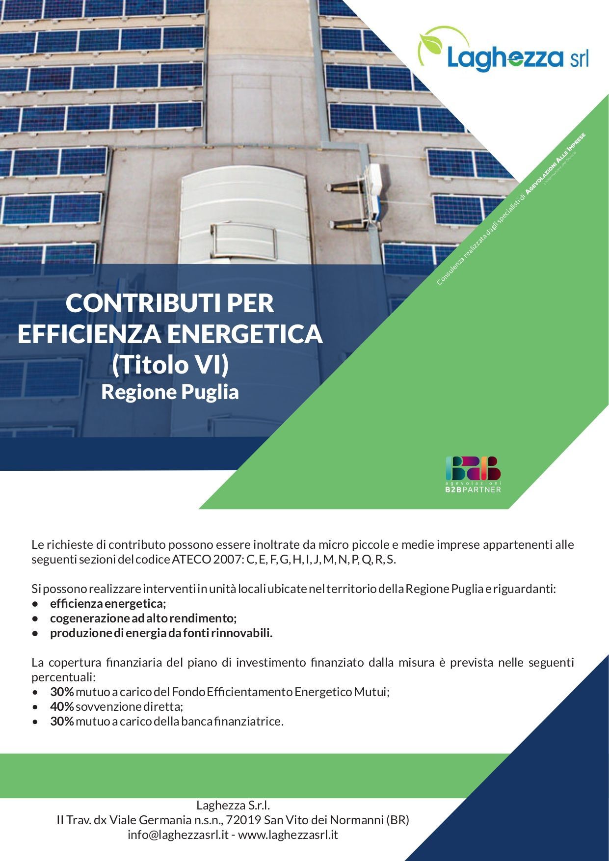 Brochure sui contributi per l'efficienza energetica, Regione Puglia.