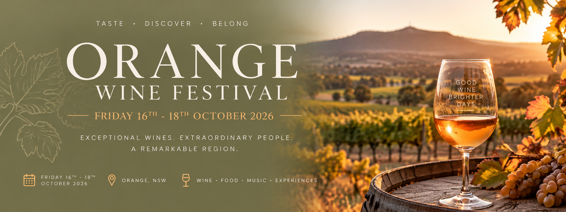 Orange Festival Banner — Lakeview Luxury Retreat in Canobolas, NSW