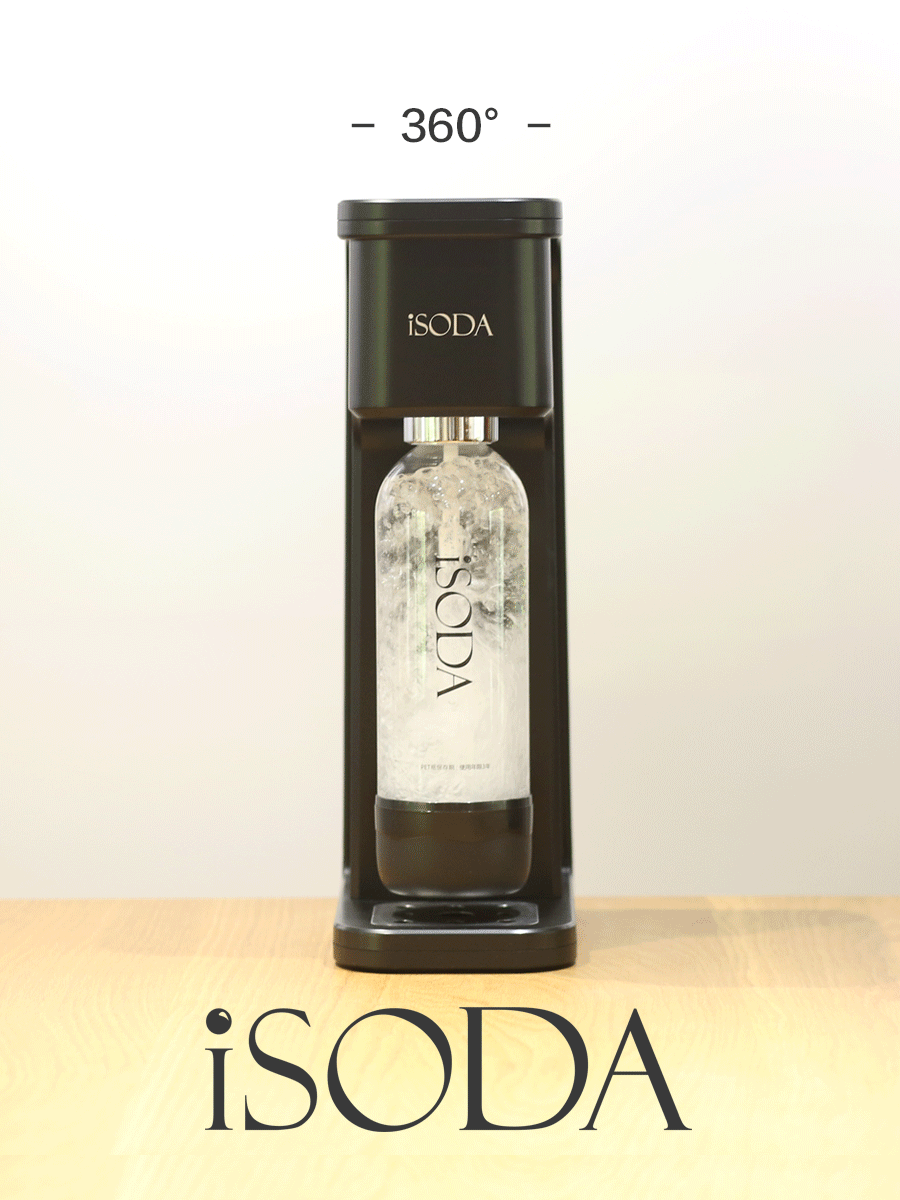 iSODA全自動氣泡水機-迷霧黑IS-909(搭配120L大鋼瓶)