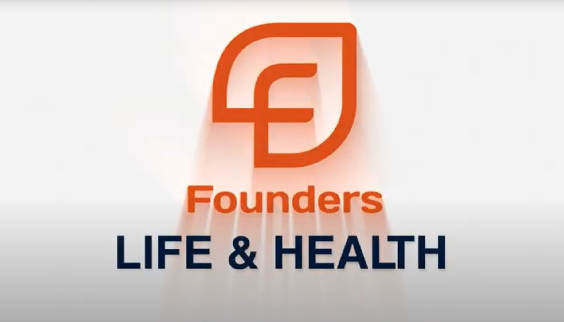 Logo for Founders Life & Health: orange symbol above blue text on white background.