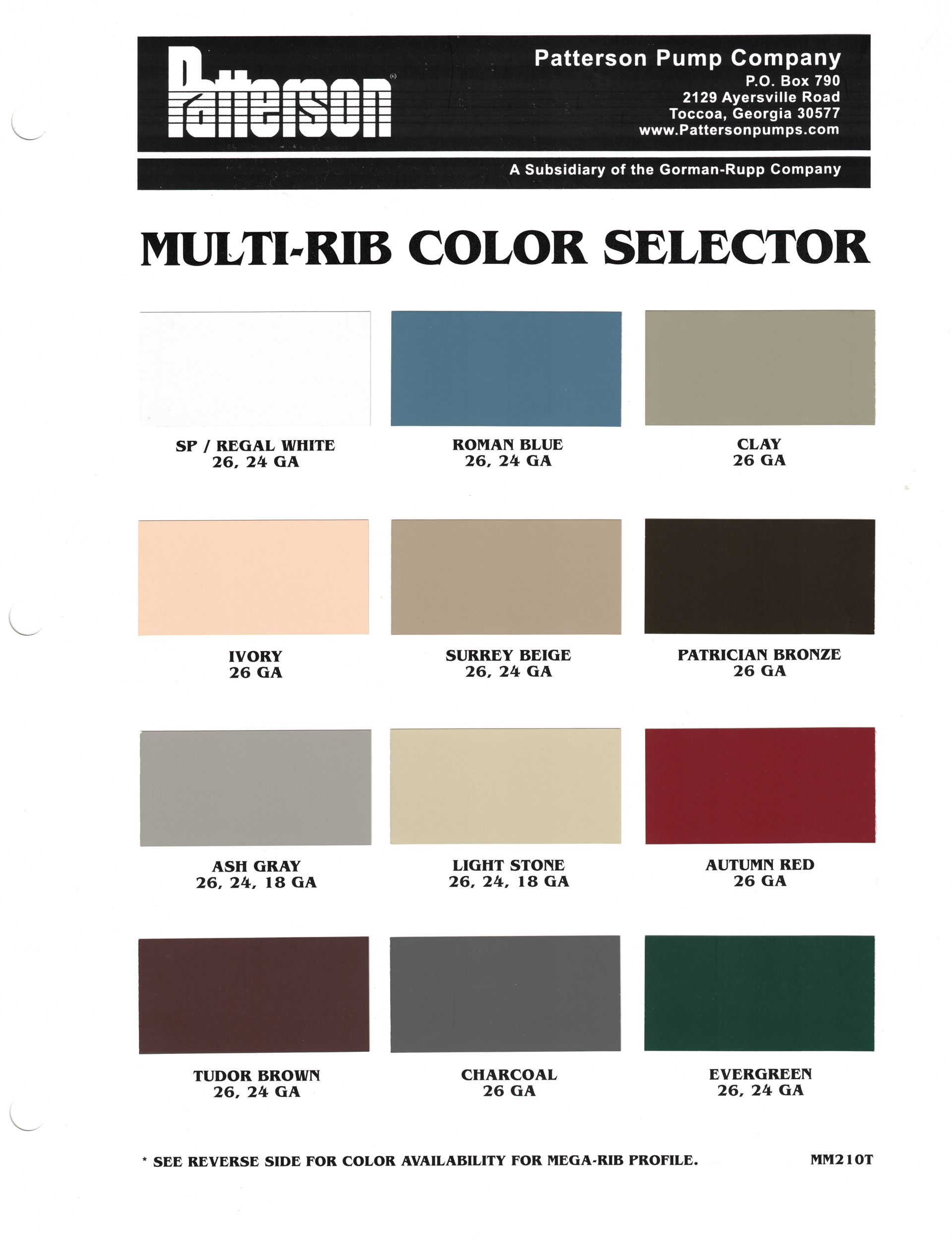 color sheet