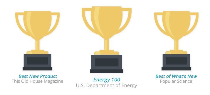 Three gold trophies are sitting next to each other on a white background. Three gold trophies are sitting next to each other on a white background.