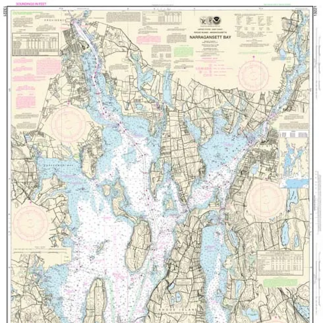 A large map of a body of water with a lot of lakes and rivers.