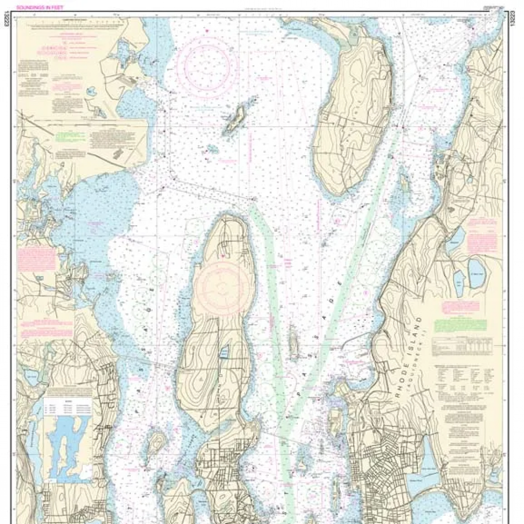 A large nautical map of the united states of america