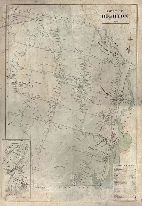 An old map of the state of new hampshire