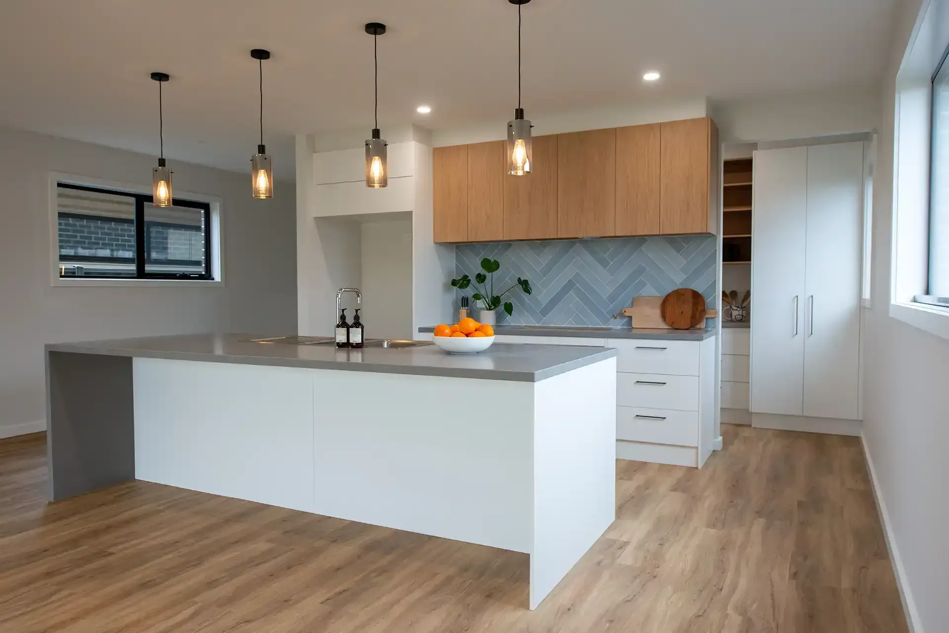 Modern kitchen inside a new home build by Ryan Brothers Building in Ballarat