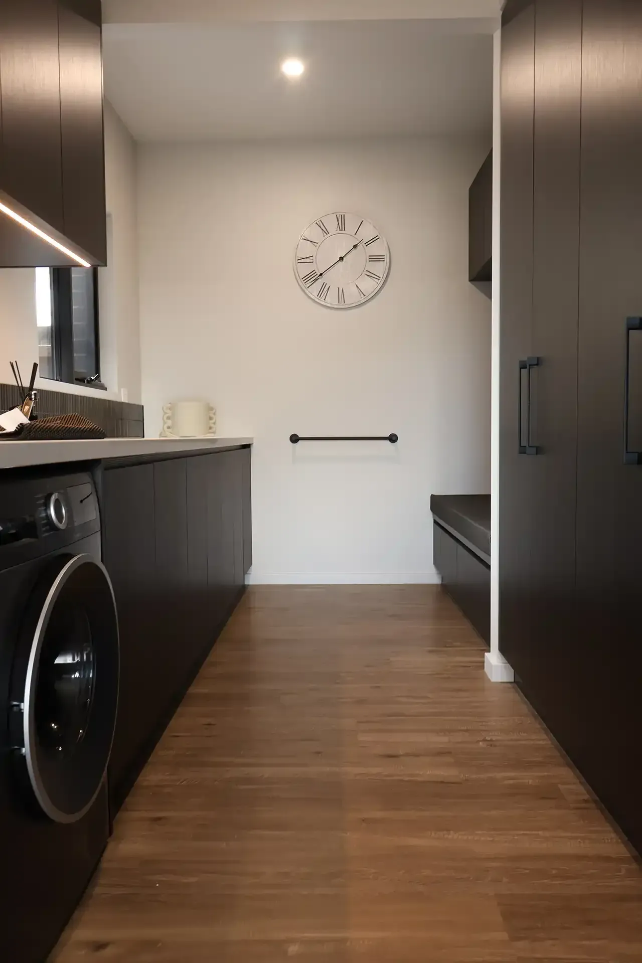 Laundry in a new home built in St Leonards by master builder, Ryan Brothers Building