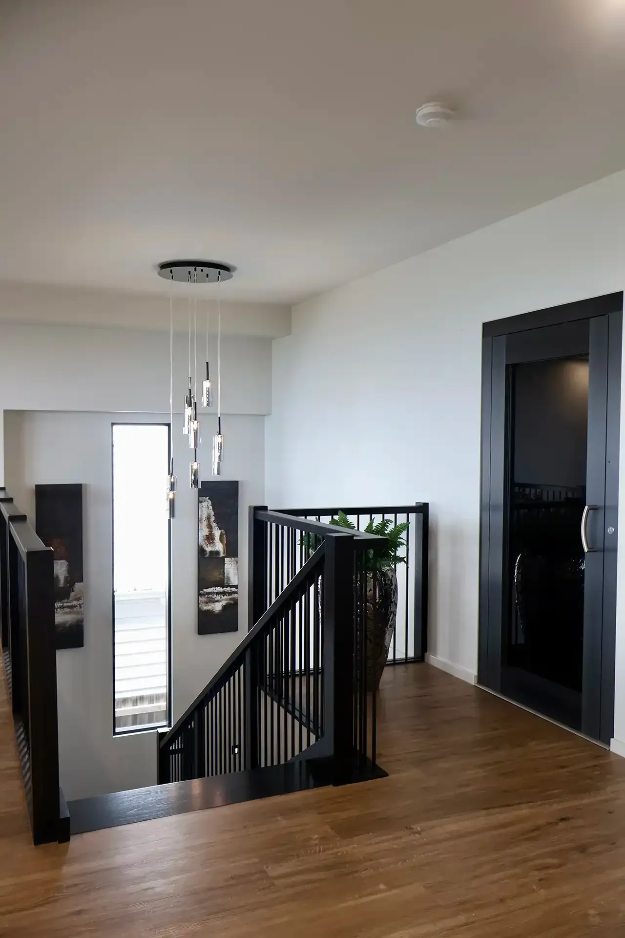 Stairs in a new home built in St Leonards by master builder, Ryan Brothers Building