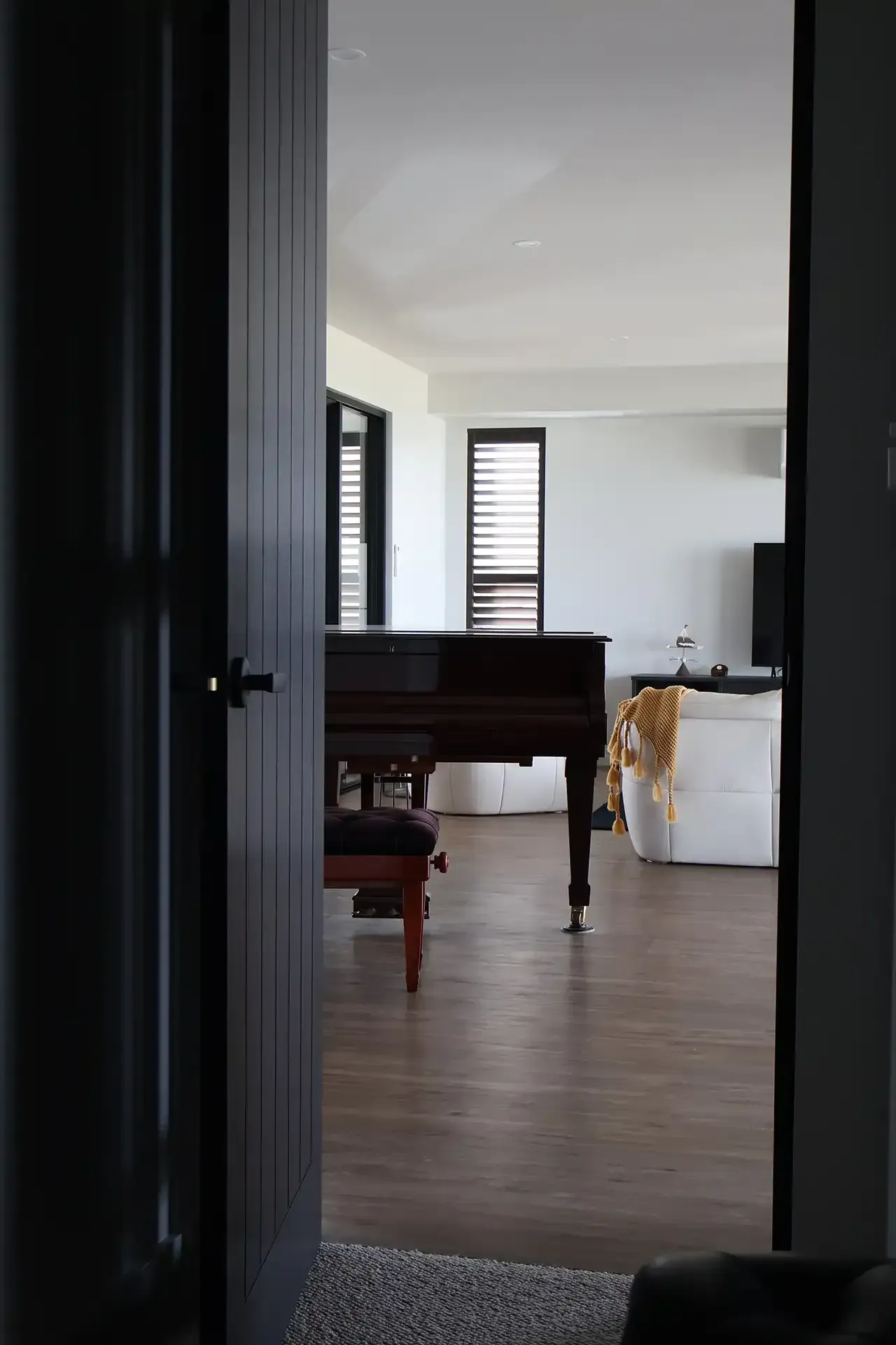 Living Room in a new home built in St Leonards by master builder, Ryan Brothers Building