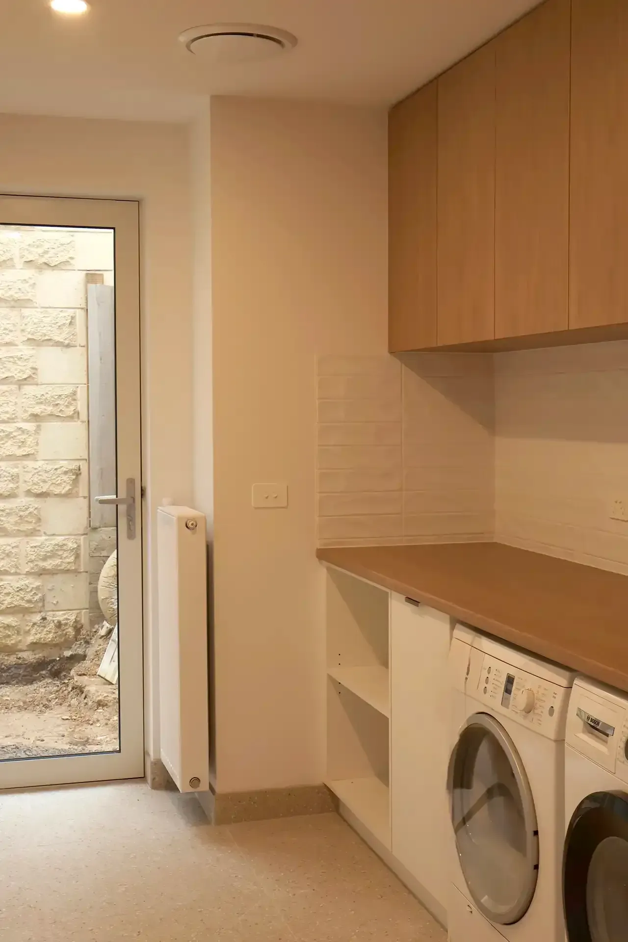 Laundry in a new home built in Anglesea by master builder, Ryan Brothers Building