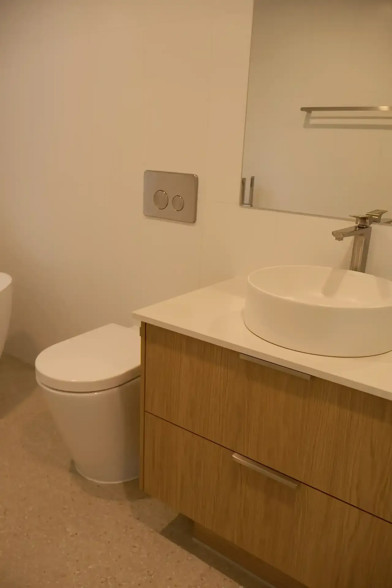 Bathroom in a new home built in Anglesea by master builder, Ryan Brothers Building
