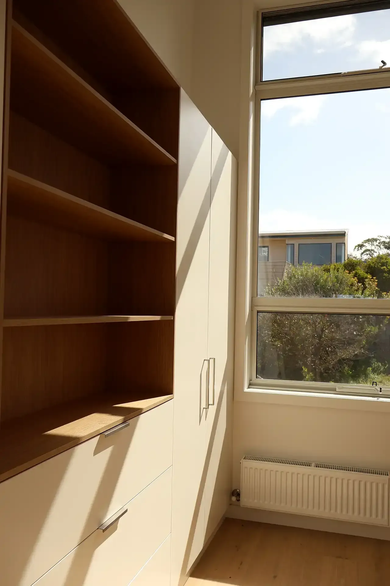 Bedroom in a new home built in Anglesea by master builder, Ryan Brothers Building