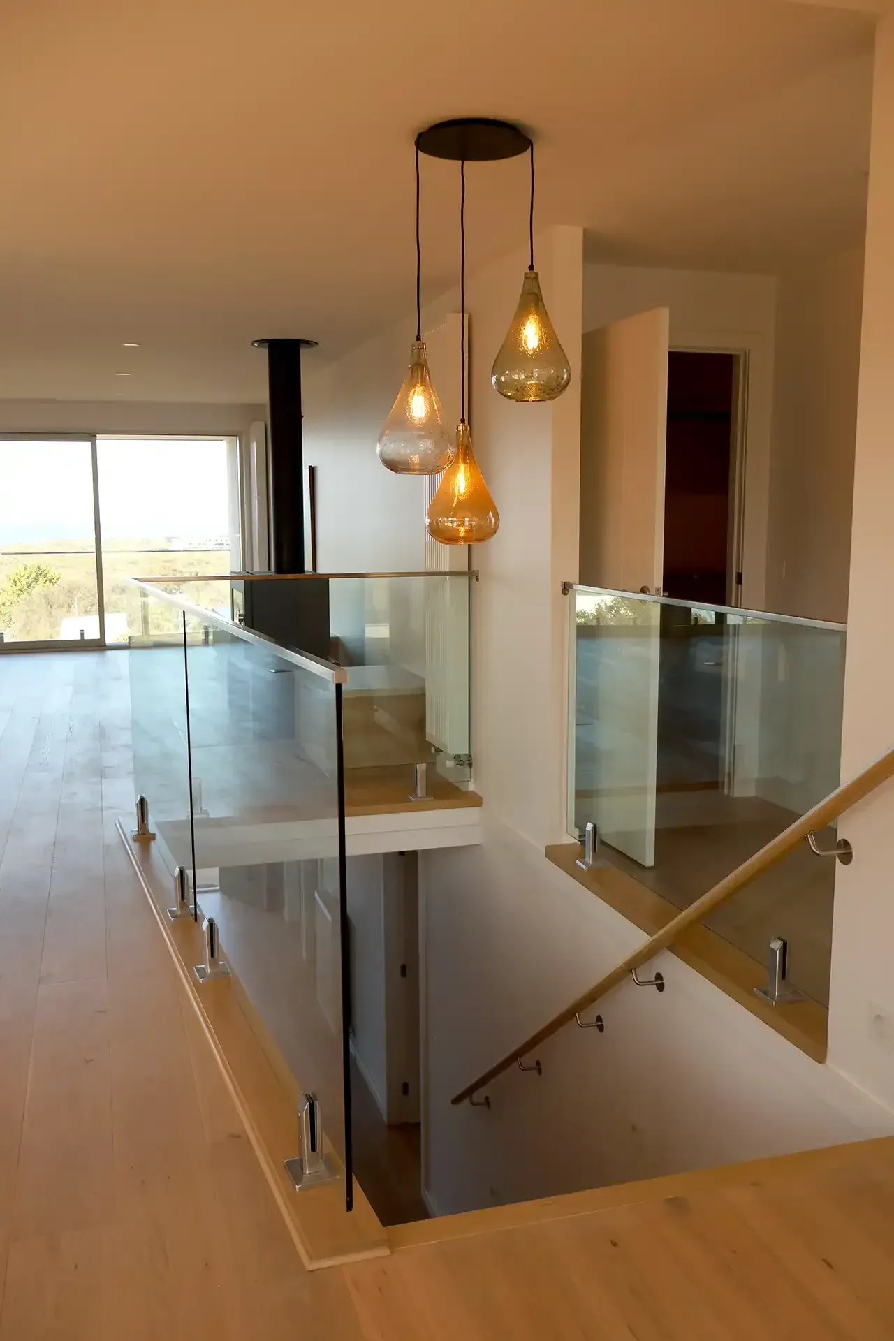 Stairs in a new home built in Anglesea by master builder, Ryan Brothers Building