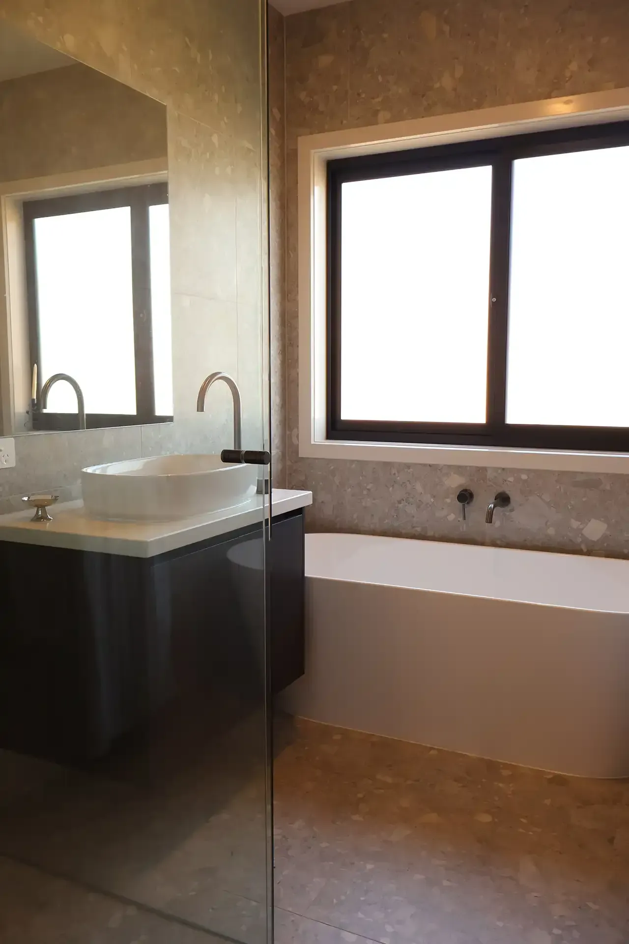 Bathroom in new home built in Warrnambool by master builder, Ryan Brothers Building