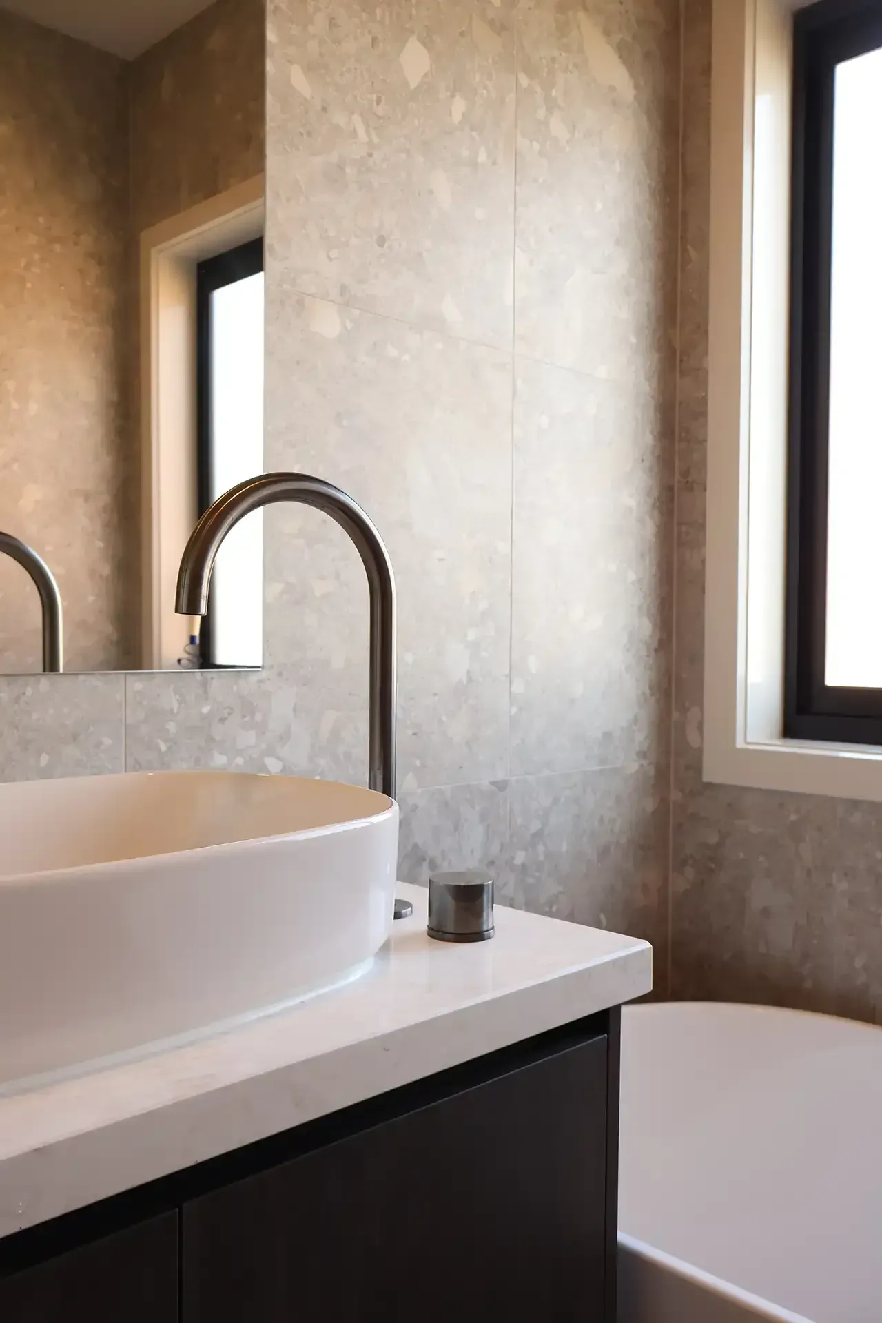 Bathroom in new home built in Warrnambool by master builder, Ryan Brothers Building