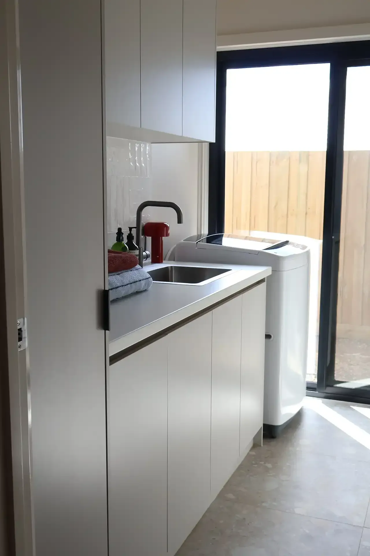 Laundry in new home built in Warrnambool by master builder, Ryan Brothers Building