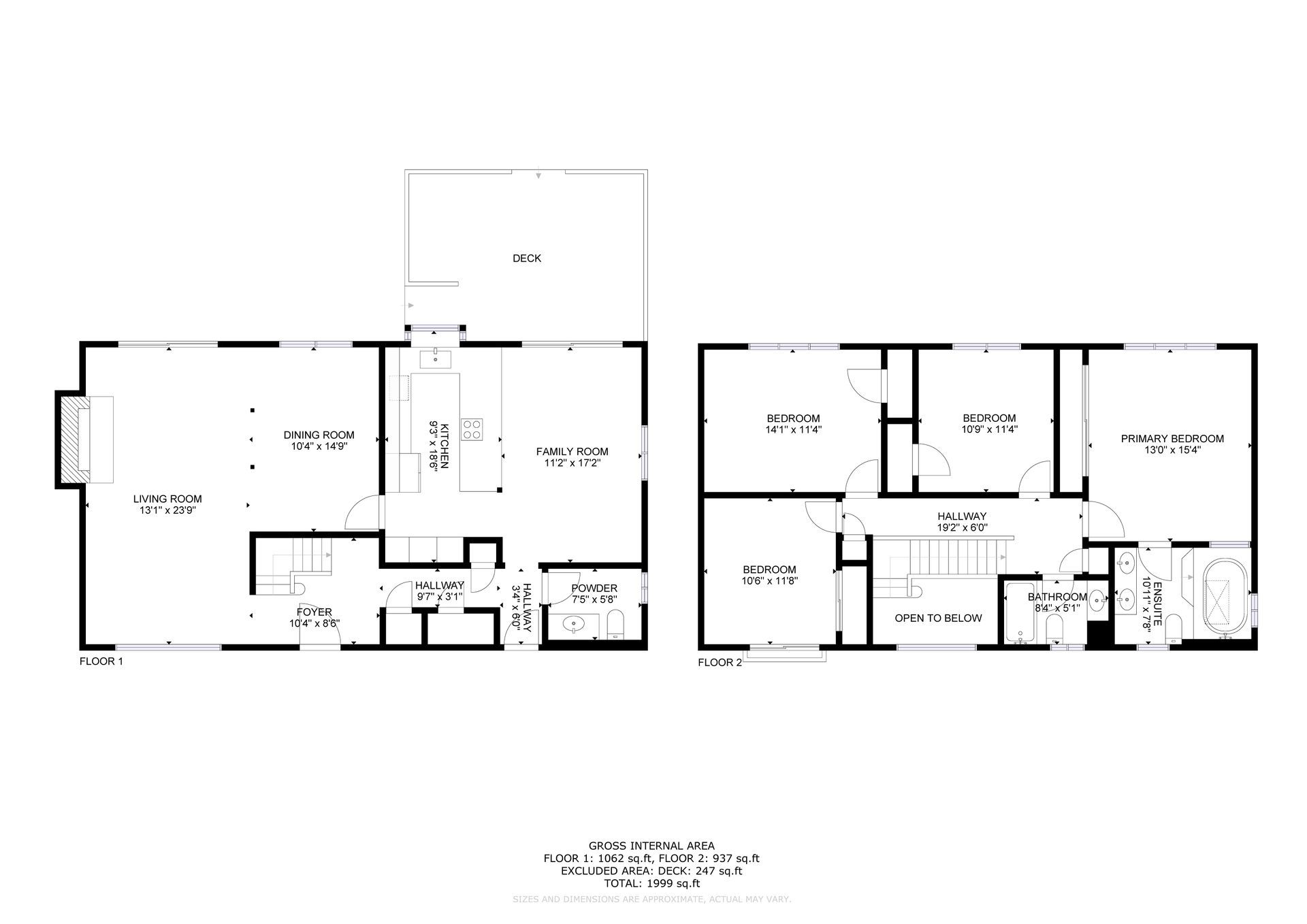 A black and white floor plan of a house.