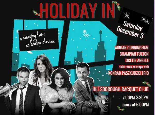 A poster for holiday in on saturday december 3
