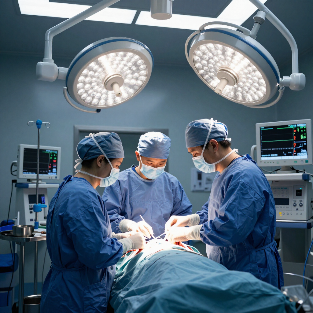 Equipo quirúrgico atendiendo trauma abdominal