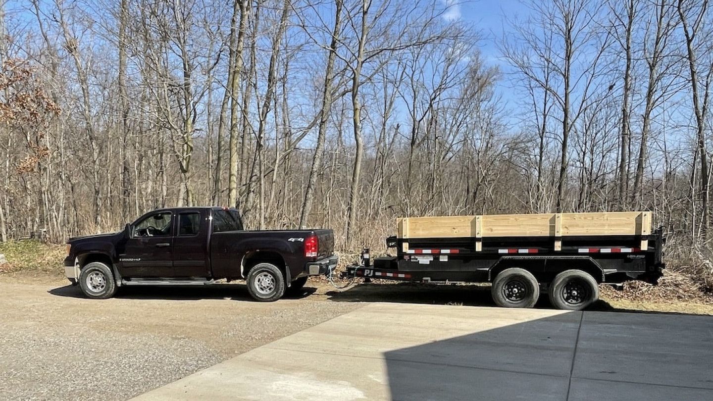 Large Utility Trailer Black