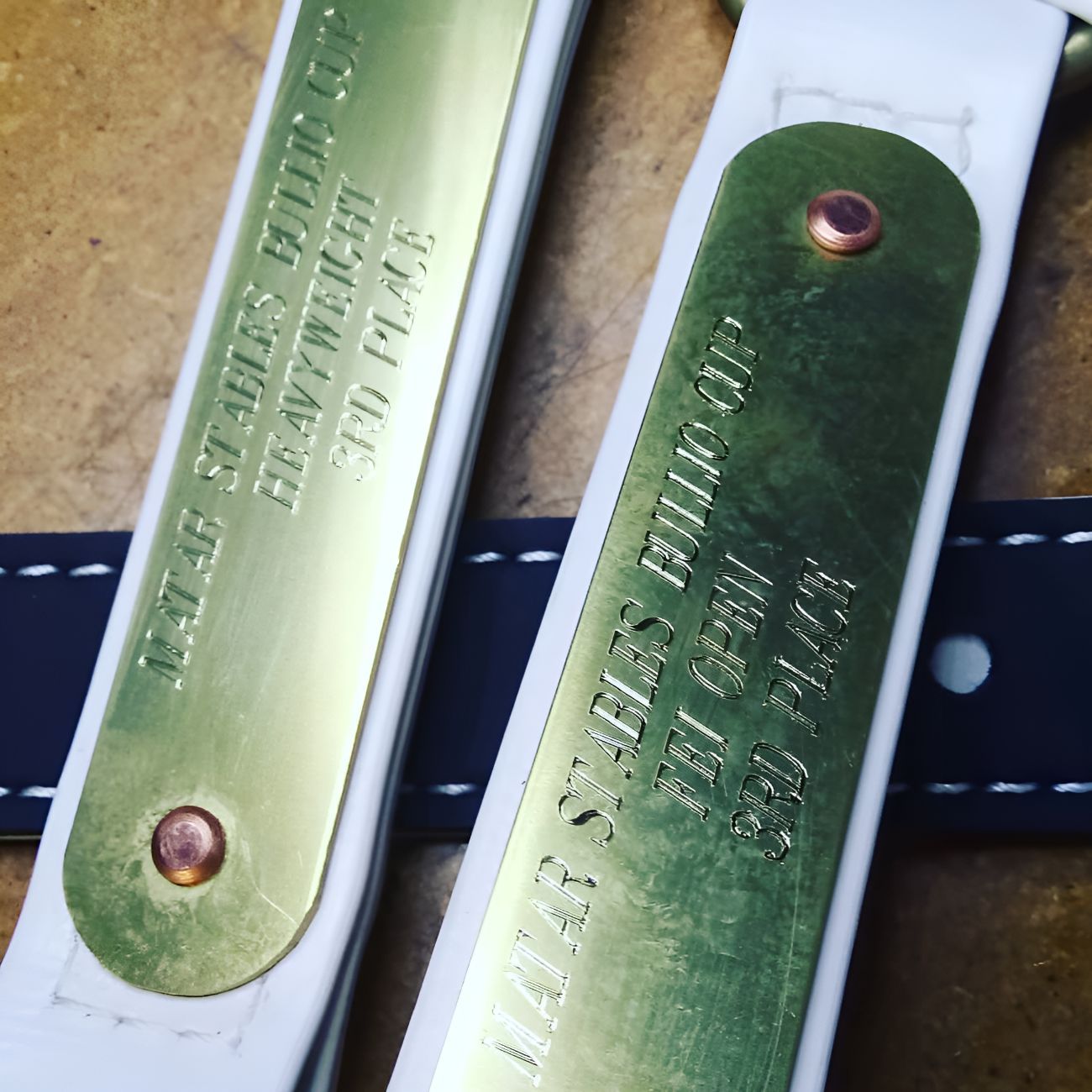 A White Belt With a Gold Plaque That Says Heavyweight 3rd Place — Central West Trophies & Embroidery In Orange, NSW