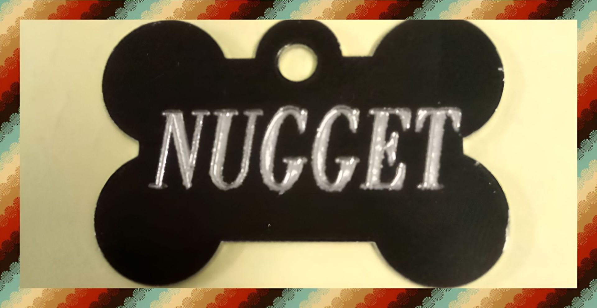 A Dog Tag With the Name Nugget on It — Central West Trophies & Embroidery In Orange, NSW