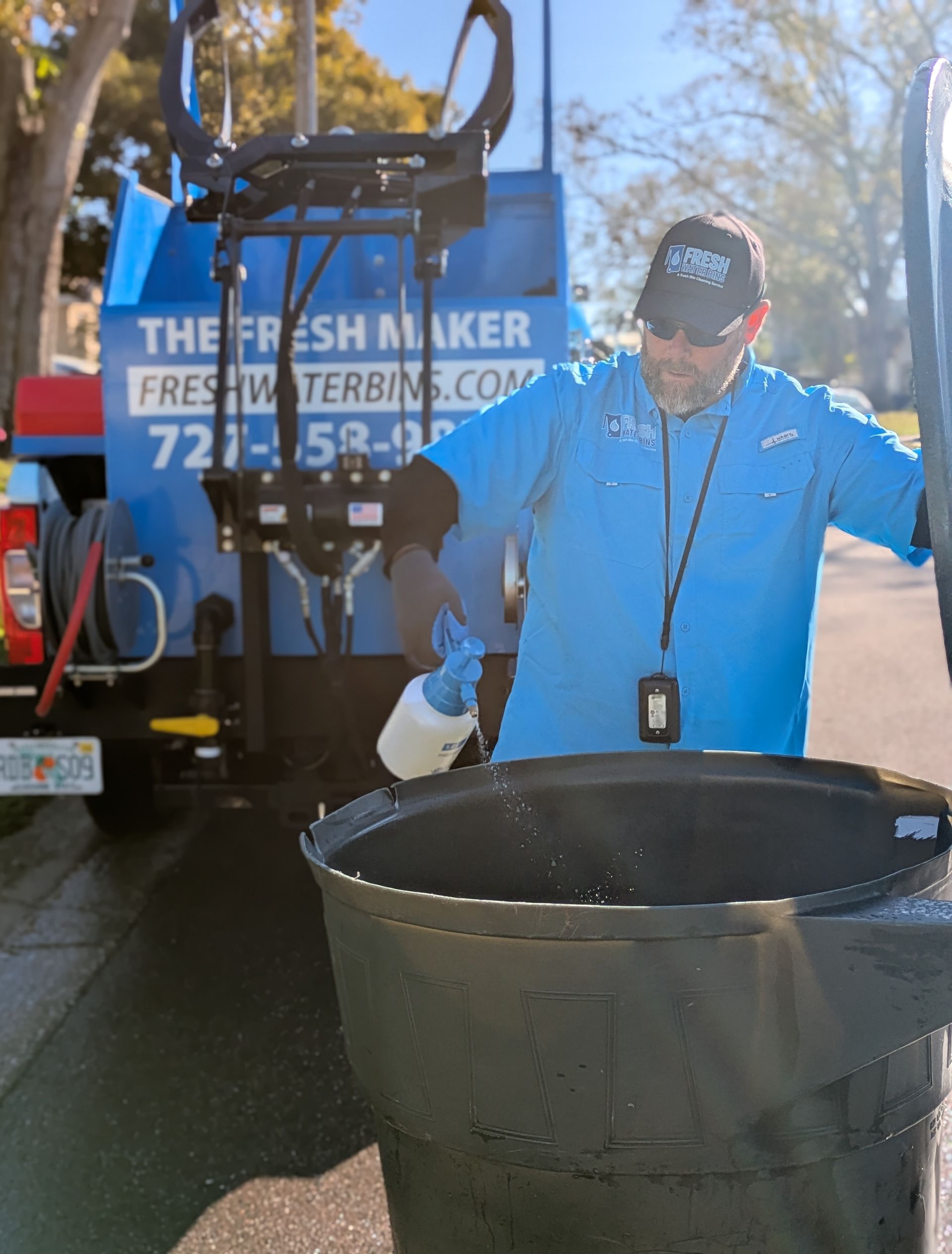 In Process-Fresh Water Bins A Trash Bin Cleaning Service