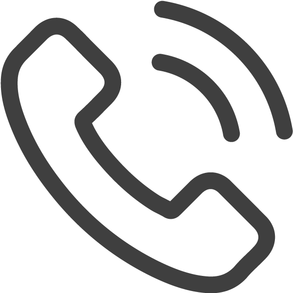 A line drawing of a telephone on a white background.