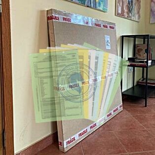 Prepared paintings for temporary shipping abroad using an ATA Carnet