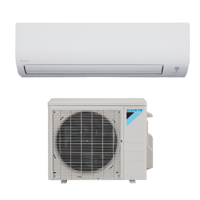A daikin air conditioner is shown on a white background