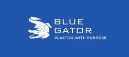 Blue Gator logo: A white silhouette of an alligator next to the company name in white text on a blue background.