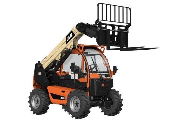 JLG 313 telehandler cab and joystick controls — Flex Equipment Rental