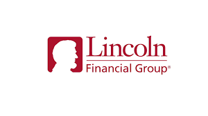 Lincoln Financial Group logo, featuring a red square icon of Abraham Lincoln’s profile next to the company name in red.