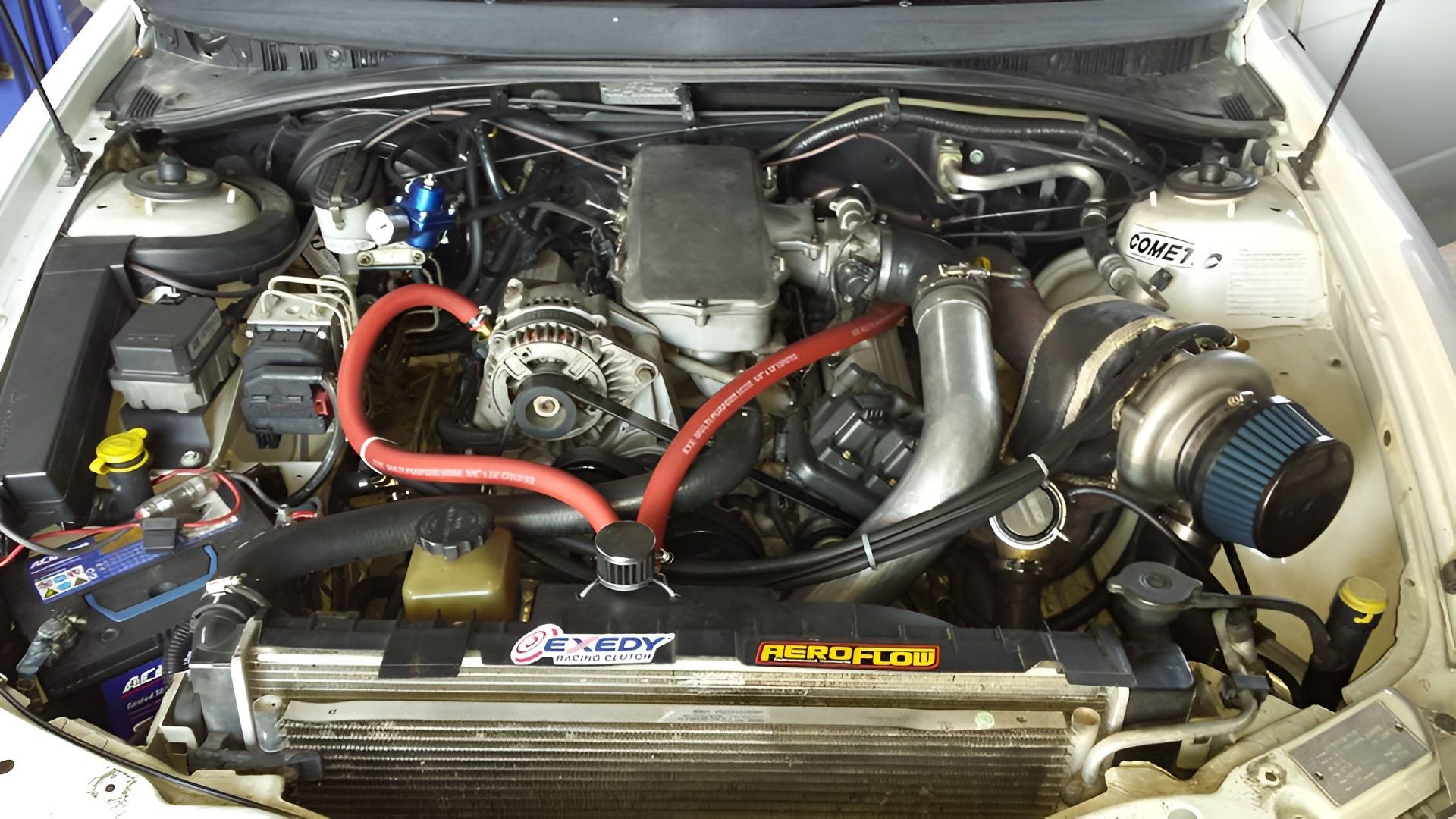 Car Engine Bay, Heavily Modified With Car Components — EFI Evolutions Mechanical Repairs in Coffs Harbour, NSW