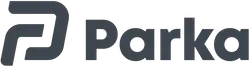 Parla logo with a stylized letter 