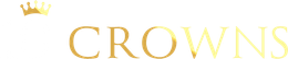 the word crowns is written in gold letters on a white background .