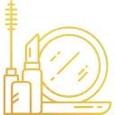 Beauty & Makeup Packaging Gold Icon
