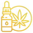 Cannabis/CBD Packaging Gold Icon