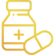 Medical Packaging Gold Icon