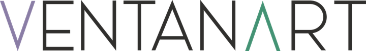 Logotipo para VentanArt, una marca denominativa estilizada con una