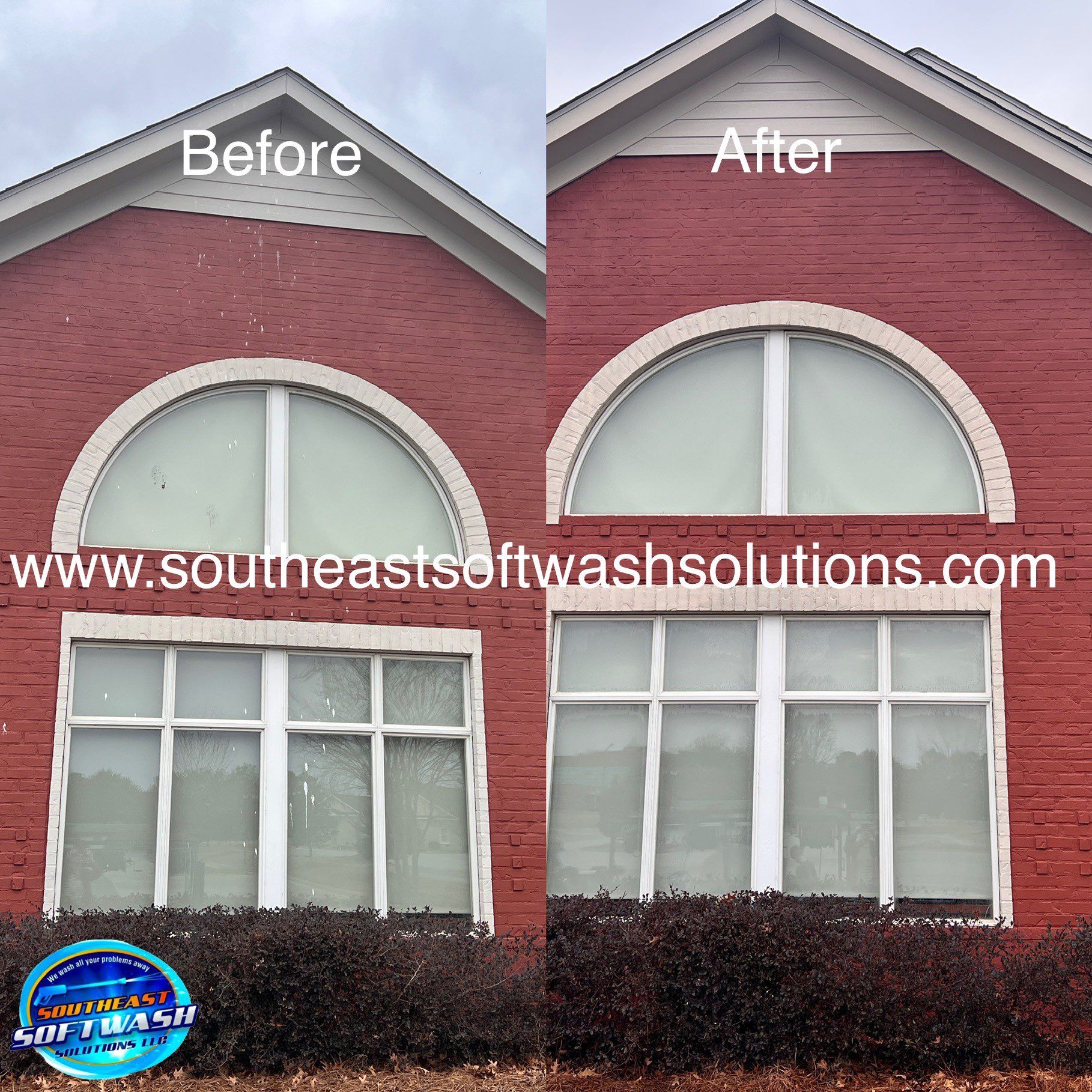 Wall Cleaning Before and After | Garfield, GA | SE Soft Wash Solutions