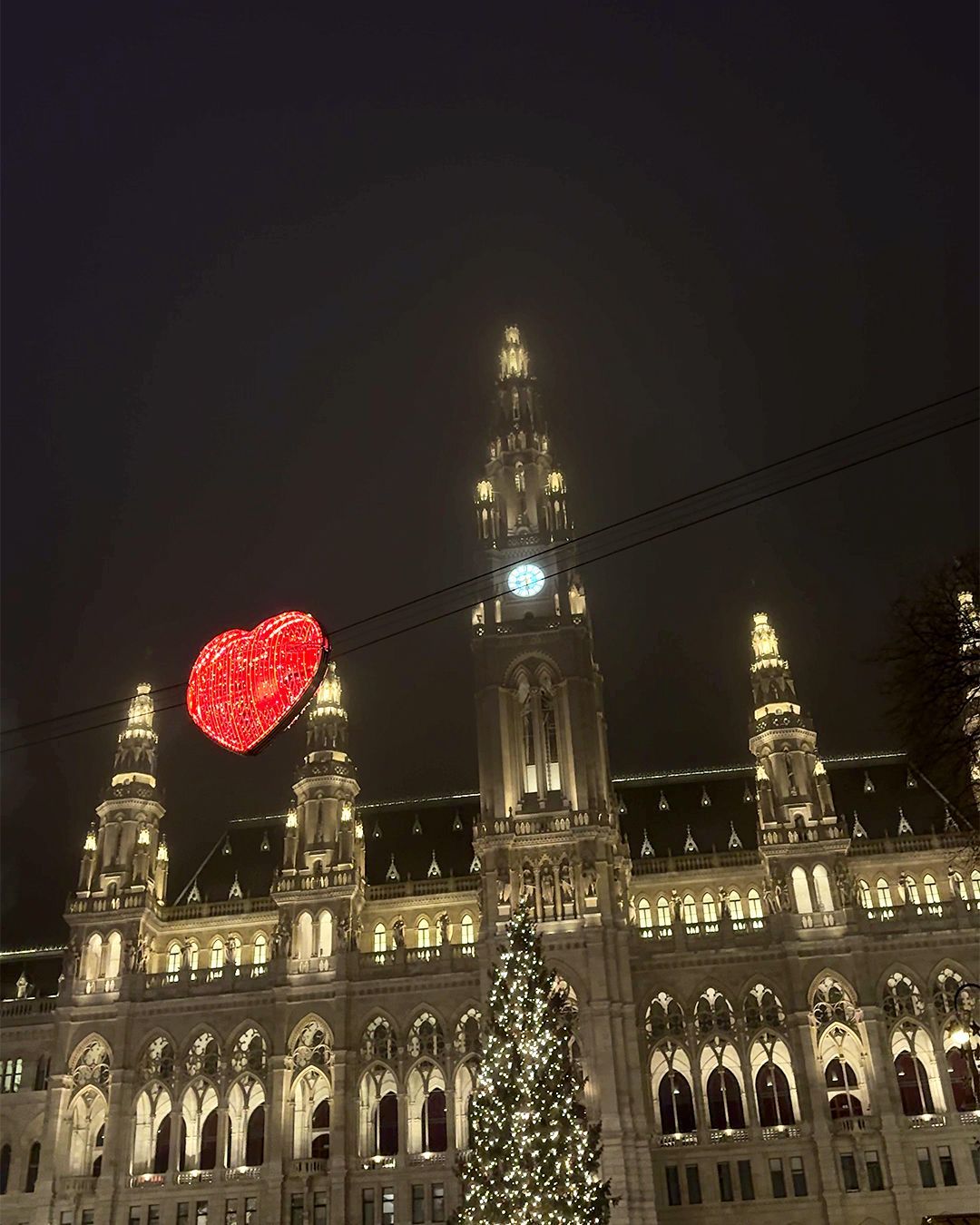 Rathausplatz, il mercatino di Natale simbolo di Vienna con il cuore che vola