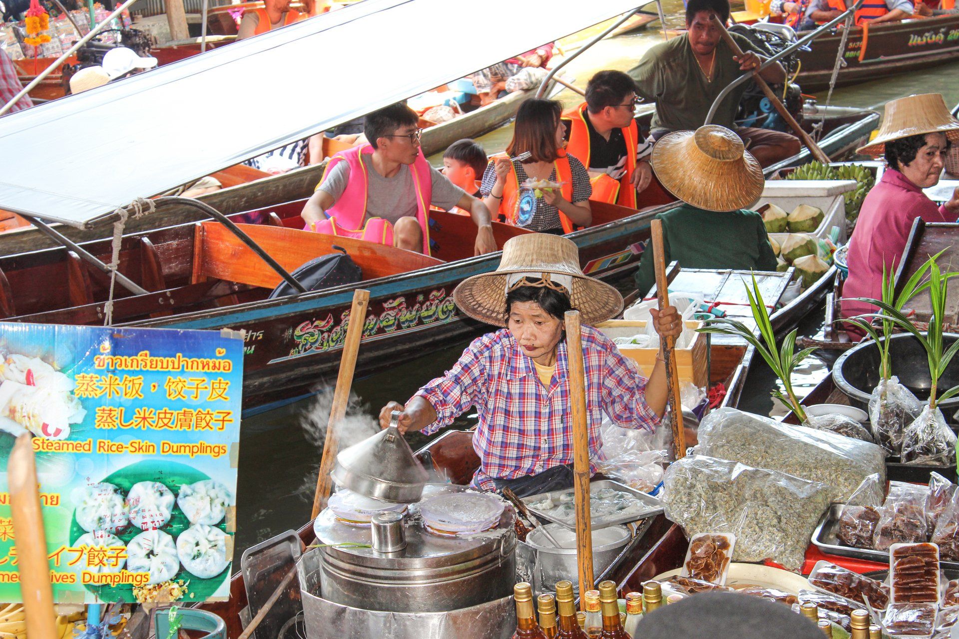 Mercato galleggiante Bangkok