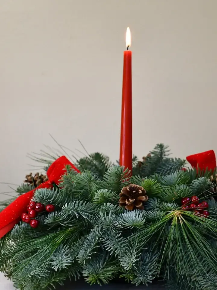 Christmas Flame Centerpiece