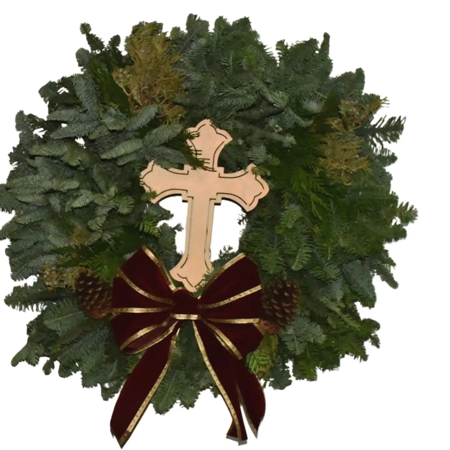 Cross of Faith Holiday Wreath
